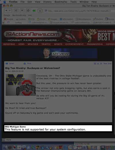 WOIO programmers drop the ball and program for dead browsers instead of current ones